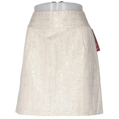 Skirt (Beige, Gold) from Merona Cotton, Metallic fiber, Polyester