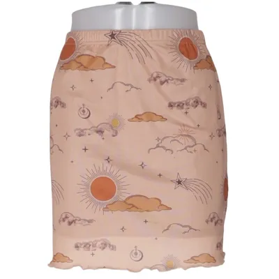 Jupe (Beige, Marron) de Romwe Coton, Polyester