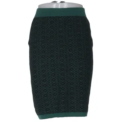 Jupe (Vert, Noir) de K & US Laine de mouton