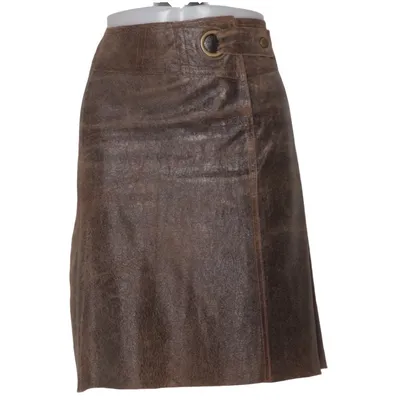 Läderkjol (Brun) från Taifun Collection Skinn