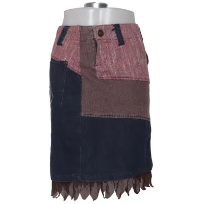Denim skirt (Blue, Pink, Brown) from Scott Cotton, Elastane, Polyester, Wool