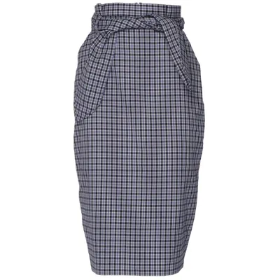 Nederdel (Blå, Sort, Hvid) fra Devier Elastan, Polyester, Viscose
