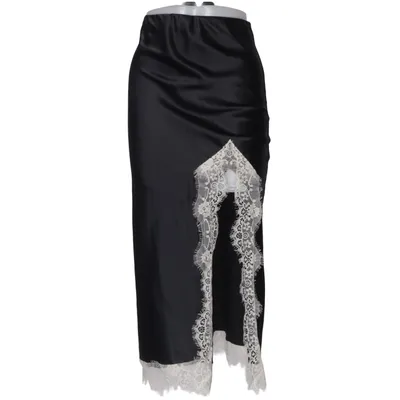 Maxi rok (Zwart, Wit) van ASOS Design Elastaan, Polyamide, Polyester