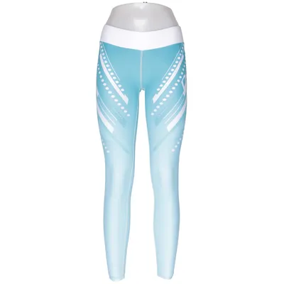 Sportleggings (Blauw, Wit) van Dcore Elastaan, Polyester