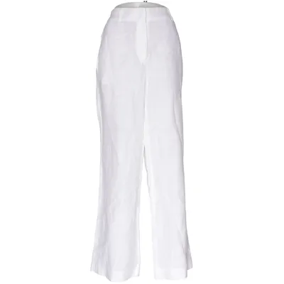 Pantalon patte d'éléphant (Blanc) de Trenery Coton, Lin