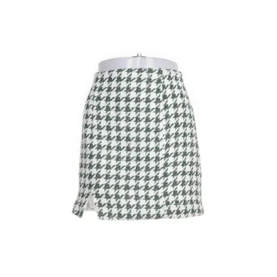 Skirt (White, Green) from TQF Collection Polyester
