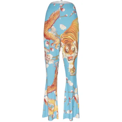 Pantalon (Bleu, Multicolore) de Anni Carlsson Élasthane, Polyester