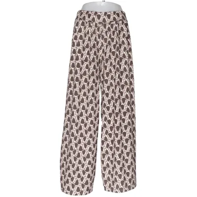Palazzo broek (Bruin, Wit) van Lamiar Elastaan, Polyester