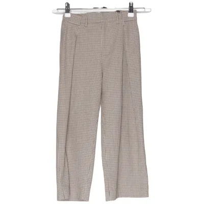 Suit pants (Beige, Brown) from Zara Elastane, Polyester, Viscose