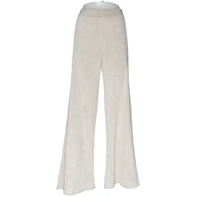 Pantalon patte d'éléphant (Beige, Or) de Missoni Cupro, Élasthane, Polyester, Soie, Viscose