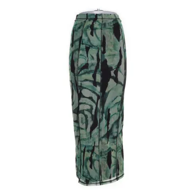 Maxi skirt (Green, Black) from Topshop Elastane, Polyester