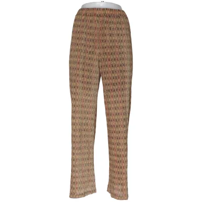 Pants (Brown, Multicolored) from Mongul Elastane, Metallic fiber, Polyester, Viscose