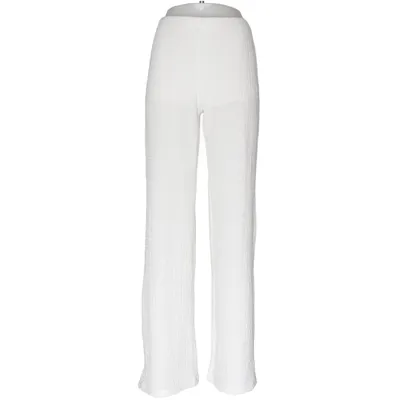 Pantalon patte d'éléphant (Blanc) de Bershka Polyester