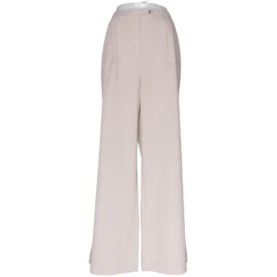 Pantalon patte d'éléphant (Beige) de YAS Élasthane, Polyester, Viscose