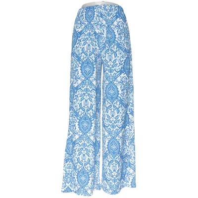 Palazzo broek (Blauw, Wit) van Chamois Elastaan, Polyester
