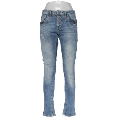 Jeans (Blå) fra Monrow Bomuld, Elastan