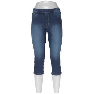 Driekwart broek (Blauw) van DeVal Woman Katoen, Elastaan