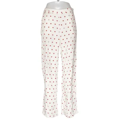 Pants (White, Red) from Dagmar Viscose