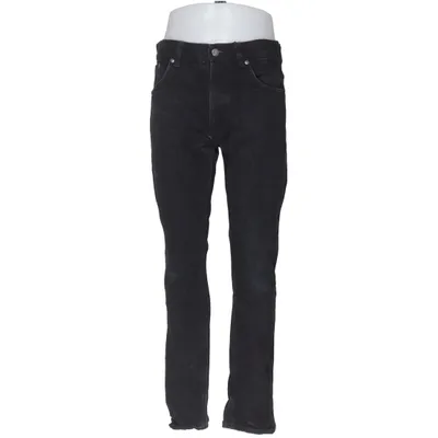 Spijkerbroek (Zwart) van Nudie Jeans Katoen, Leer
