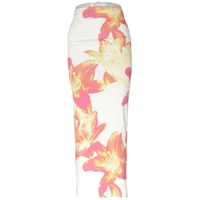 Maxi skirt (White, Pink, Yellow) from ASOS Design Elastane, Polyester