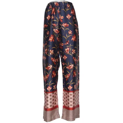 Palazzobyxor (Blå, Flerfärgad) från Oltre Polyester