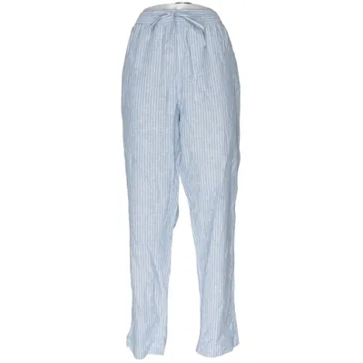 Byxor (Blå, Vit) från H&M Premium Quality Linne, Bomull