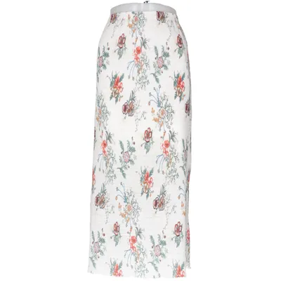 Maxi skirt (White, Multicolored) from Imitz Polyester