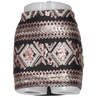 Rock (Schwarz, Mehrfarbig) von Last Girl Polyester, Viskose