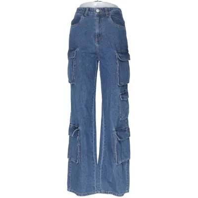 Cargohose (VMALEXA MR WIDE CARGO JEANS) von Vero Moda Denim Baumwolle
