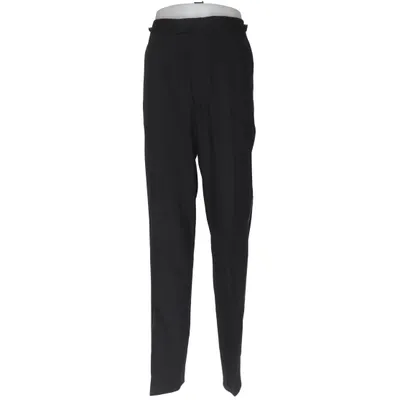 Kostuumbroek (Zwart) van Masterhand Polyester, Viscose, Wol