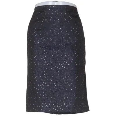 Blyantnederdel (Sort, Hvid) fra 123 Acetat, Metallfiber, Polyester, Viscose