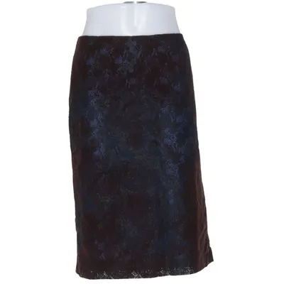 Skirt (Brown, Blue, Multicolored) from Turnover Acetate, Cupro, Polyamide