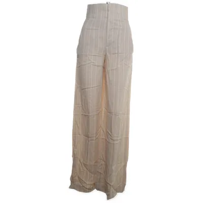 Palazzo broek (Beige) van Zara Viscose, Linnen