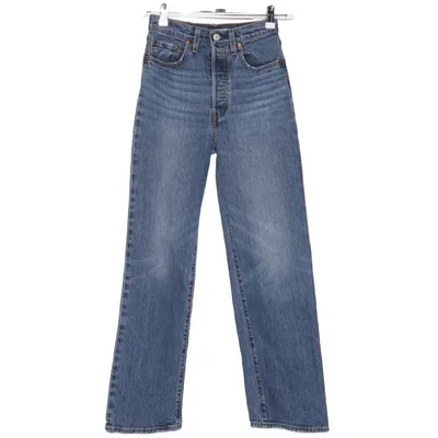 Jeans (Ribcage Straight Ankle) from Levi Strauss & Co Cotton, Elastane, Polyurethane