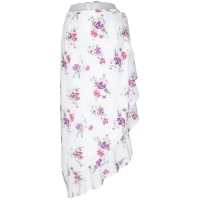 Wikkelrok (Wit, Meerkleurig) van Fashion Union Polyester
