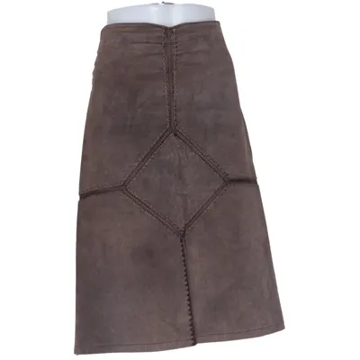 Jupe en cuir (Marron) de Saint Tropez Polyamide, Daim