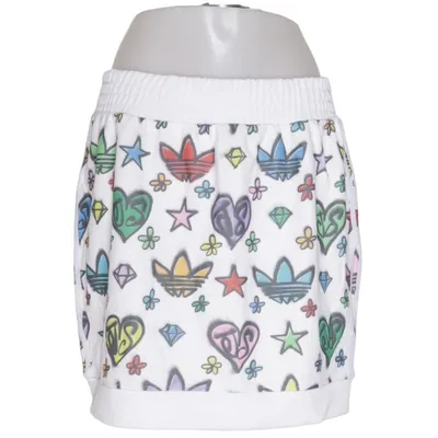 Rok (Wit, Meerkleurig) van Adidas Katoen, Gerecycled polyester