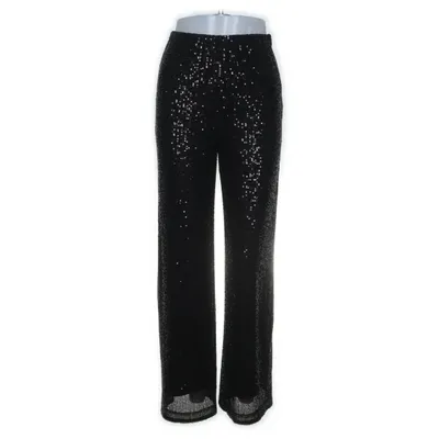 Pants (Black, Silver) from Part Two Elastane, Polyester