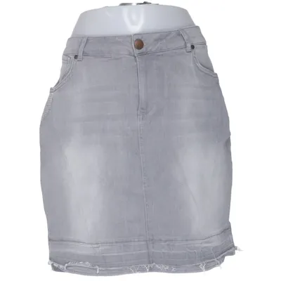 Denim skirt (Gray) from Denim Identity by Zizzi Cotton, Elastane