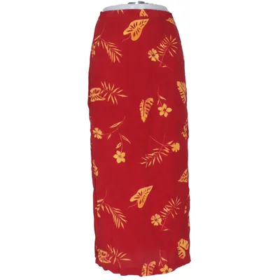 Maxi skirt (Red, Yellow) from DeVille Polyester, Viscose