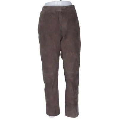 Leather pants (Brown) from Fadenmeister Elastane, Leather, Polyester