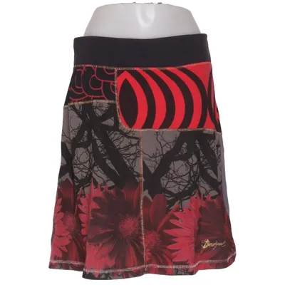 Skirt (Gray, Red, Black, Multicolored) from Desigual Cotton