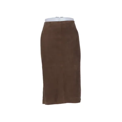 Lederrock (Braun) von Lexington Polyester, Wildleder