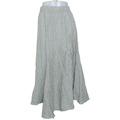 Jupe (Vert, Blanc) de Bypias Coton, Lin, Lyocell