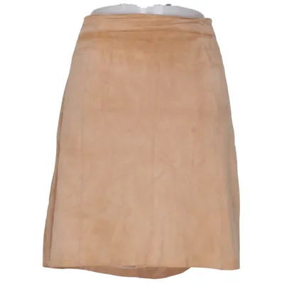 Läderkjol (Beige) från Hallhuber Skinn, Polyester