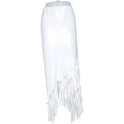 Skirt (White) from Bimba y Lola Elastane, Polyester