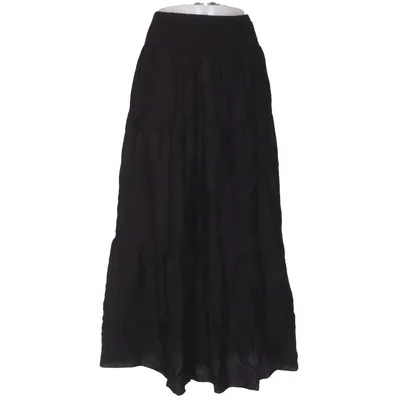 Maxi skirt (Black) Linen, Polyamide, Viscose