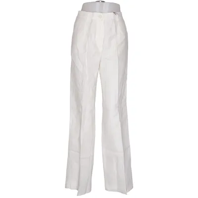 Palazzobukser (Hvid) fra Massimo Dutti Bomuld, Polyester