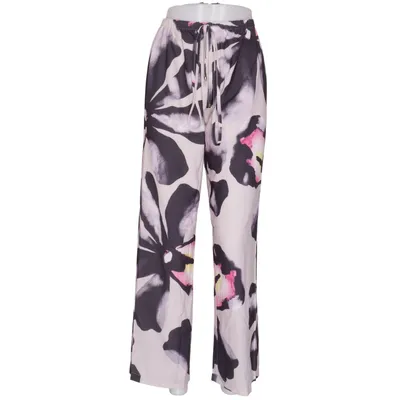 Palazzobyxor (Svart, Flerfärgad) Polyester