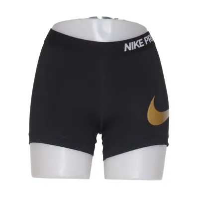 Kompressionsshorts (Svart, Guldfärgad) från Nike Pro Elastan, Polyester